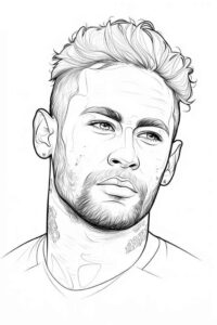 Desenho de Neymar Desenho Colorir Imprimir 21