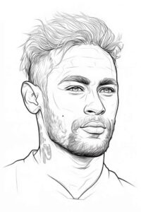 Desenho de Neymar Desenho Colorir Imprimir 23