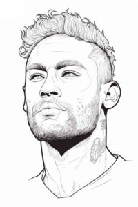 Desenho de Neymar Desenho Colorir Imprimir 24