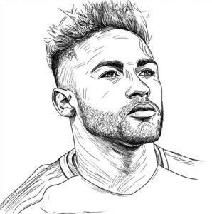 Desenho de Neymar Desenho Colorir Imprimir 29