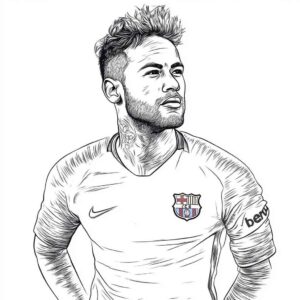 Desenho de Neymar Desenho Colorir Imprimir 31