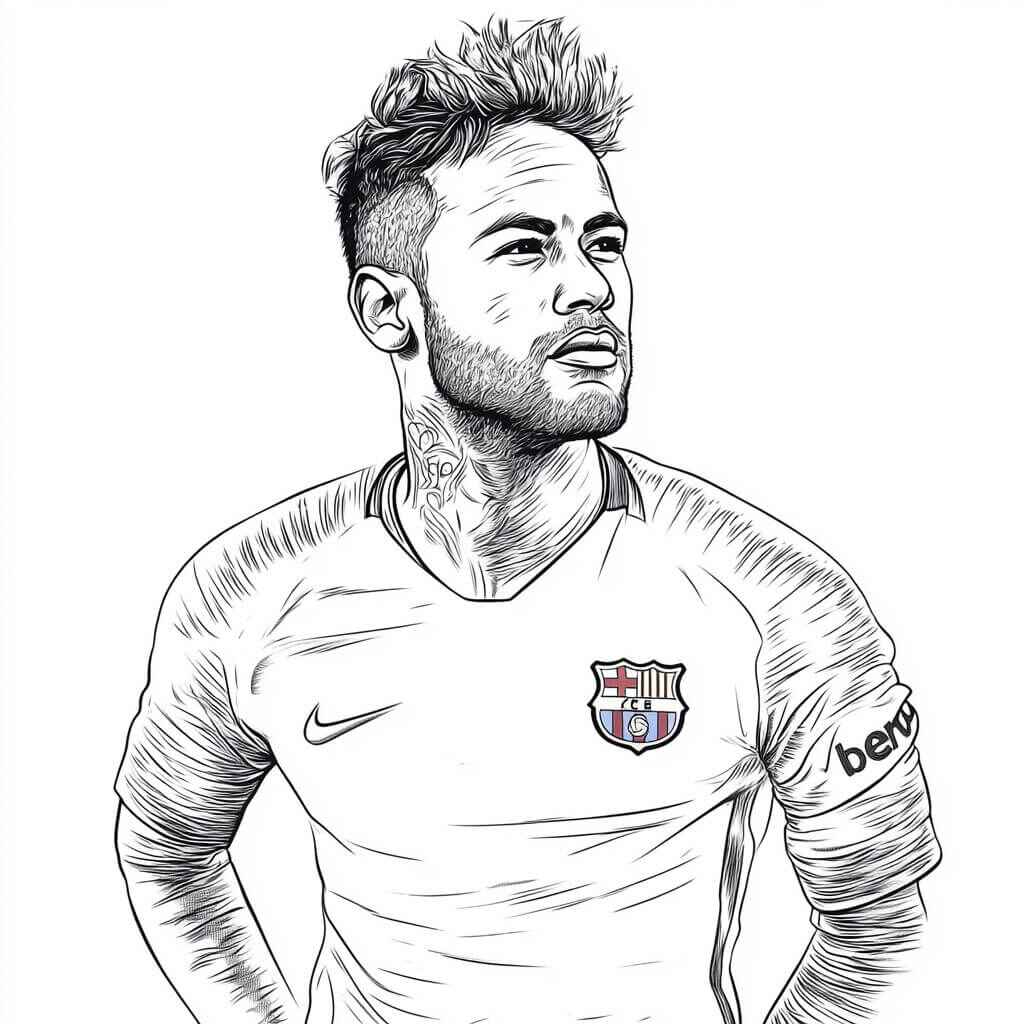 Desenho de Neymar Desenho Colorir Imprimir 31