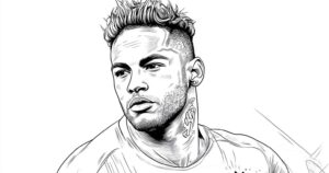 Desenho de Neymar Desenho Colorir Imprimir 32