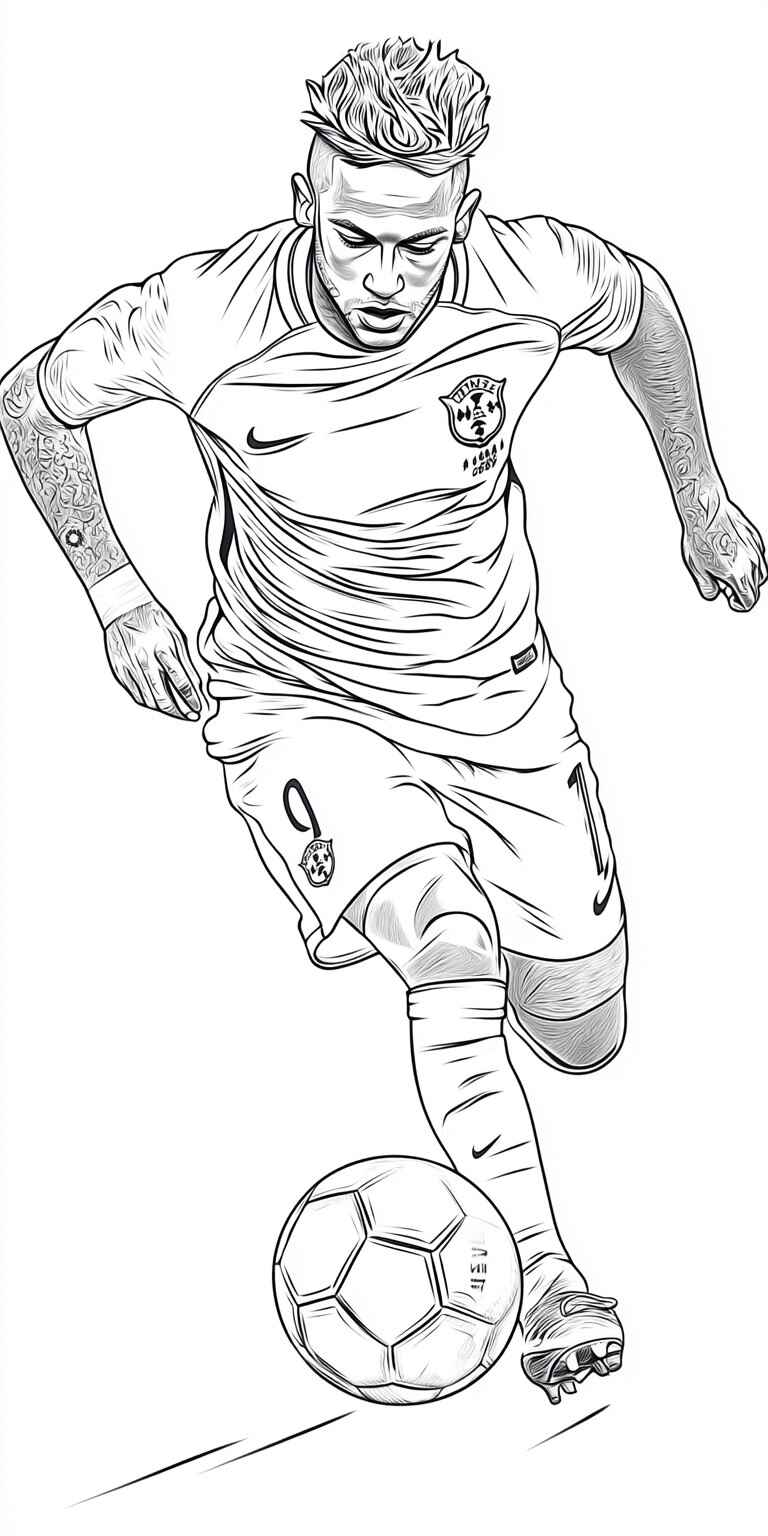 Desenho de Neymar Desenho Colorir Imprimir 34