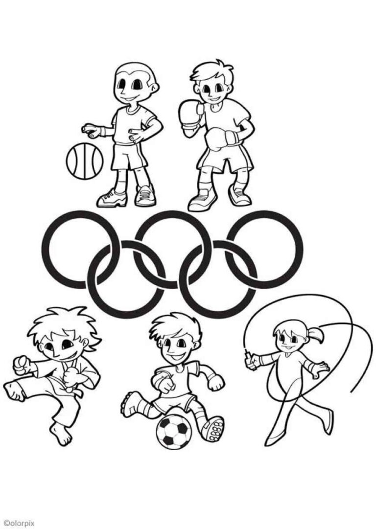 Desenhos das Olimpíadas para Imprimir e Colorir