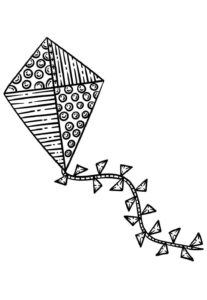 Desenho de Pipa Desenho Colorir Imprimir 01