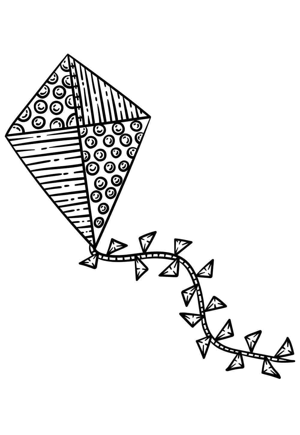 Desenho de Pipa Desenho Colorir Imprimir 01