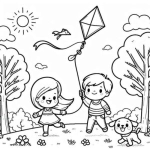 Desenho de Pipa Desenho Colorir Imprimir 02