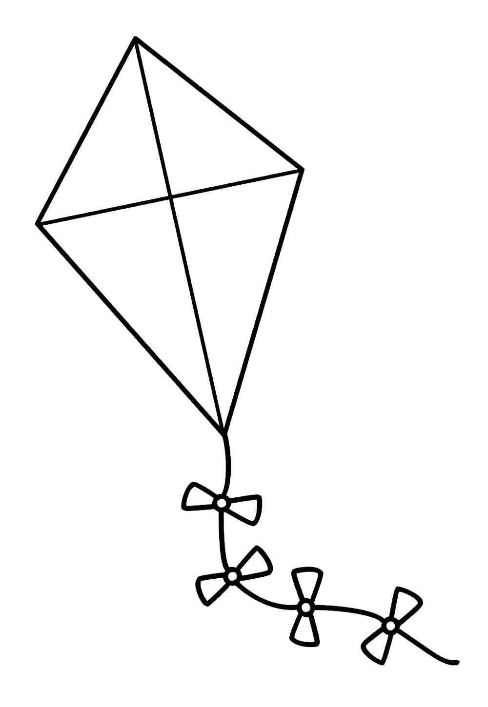 Desenho de Pipa Desenho Colorir Imprimir 04