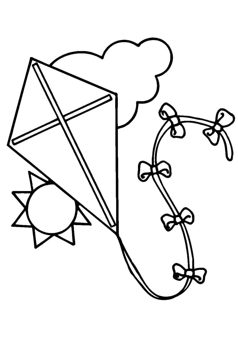 Desenho de Pipa Desenho Colorir Imprimir 06