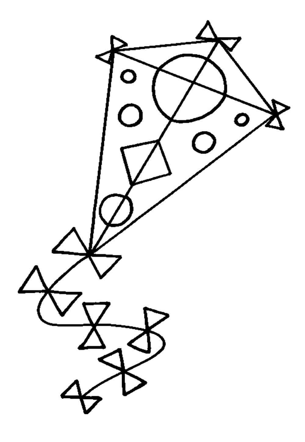 Desenho de Pipa Desenho Colorir Imprimir 07