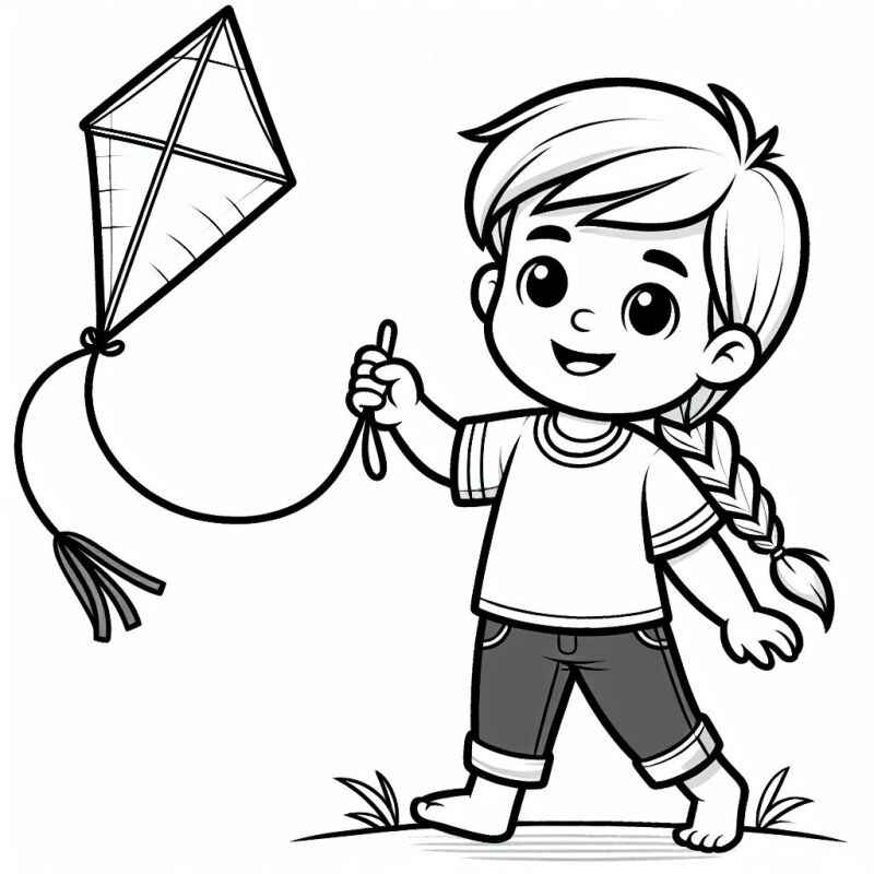 Desenho de Pipa Desenho Colorir Imprimir 09