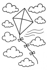 Desenho de Pipa Desenho Colorir Imprimir 12