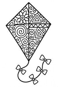 Desenho de Pipa Desenho Colorir Imprimir 13