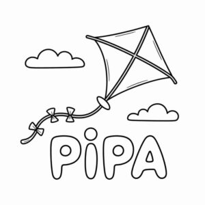 Desenho de Pipa Desenho Colorir Imprimir 25