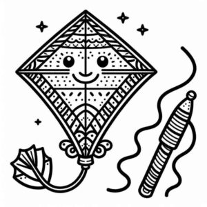 Desenho de Pipa Desenho Colorir Imprimir 26