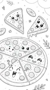 Desenho de Pizza Desenho Colorir Imprimir 04