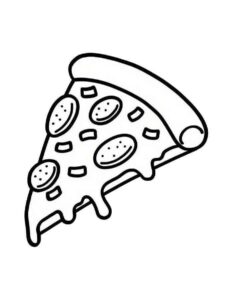 Desenho de Pizza Desenho Colorir Imprimir 05