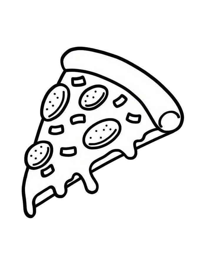 Desenho de Pizza Desenho Colorir Imprimir 05