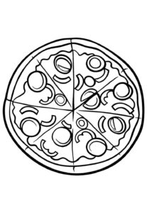 Desenho de Pizza Desenho Colorir Imprimir 11