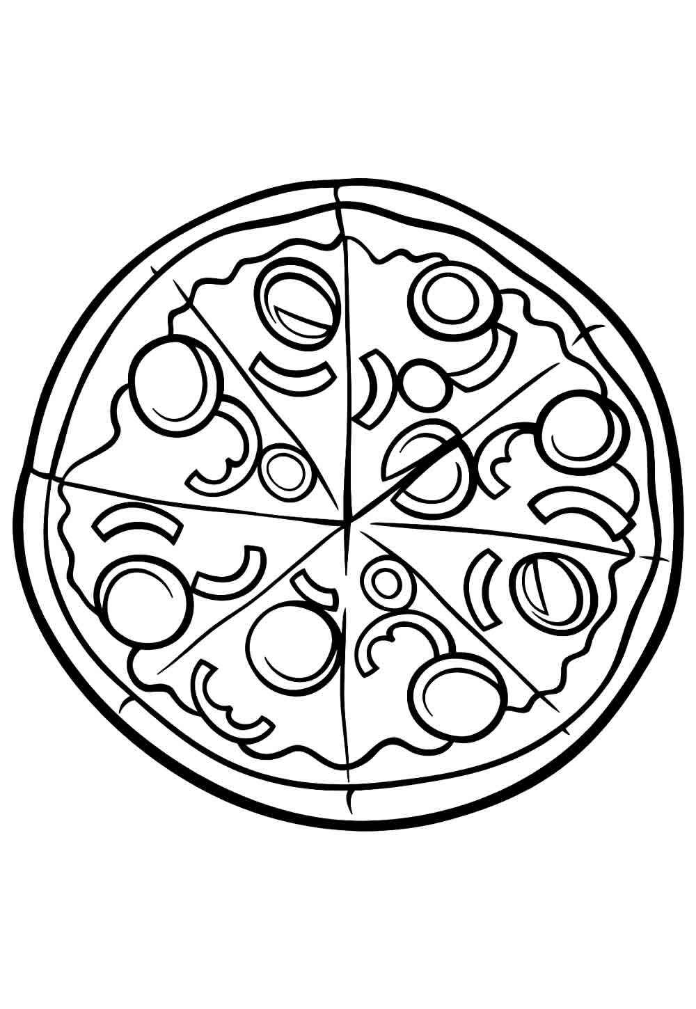 Desenho de Pizza Desenho Colorir Imprimir 11