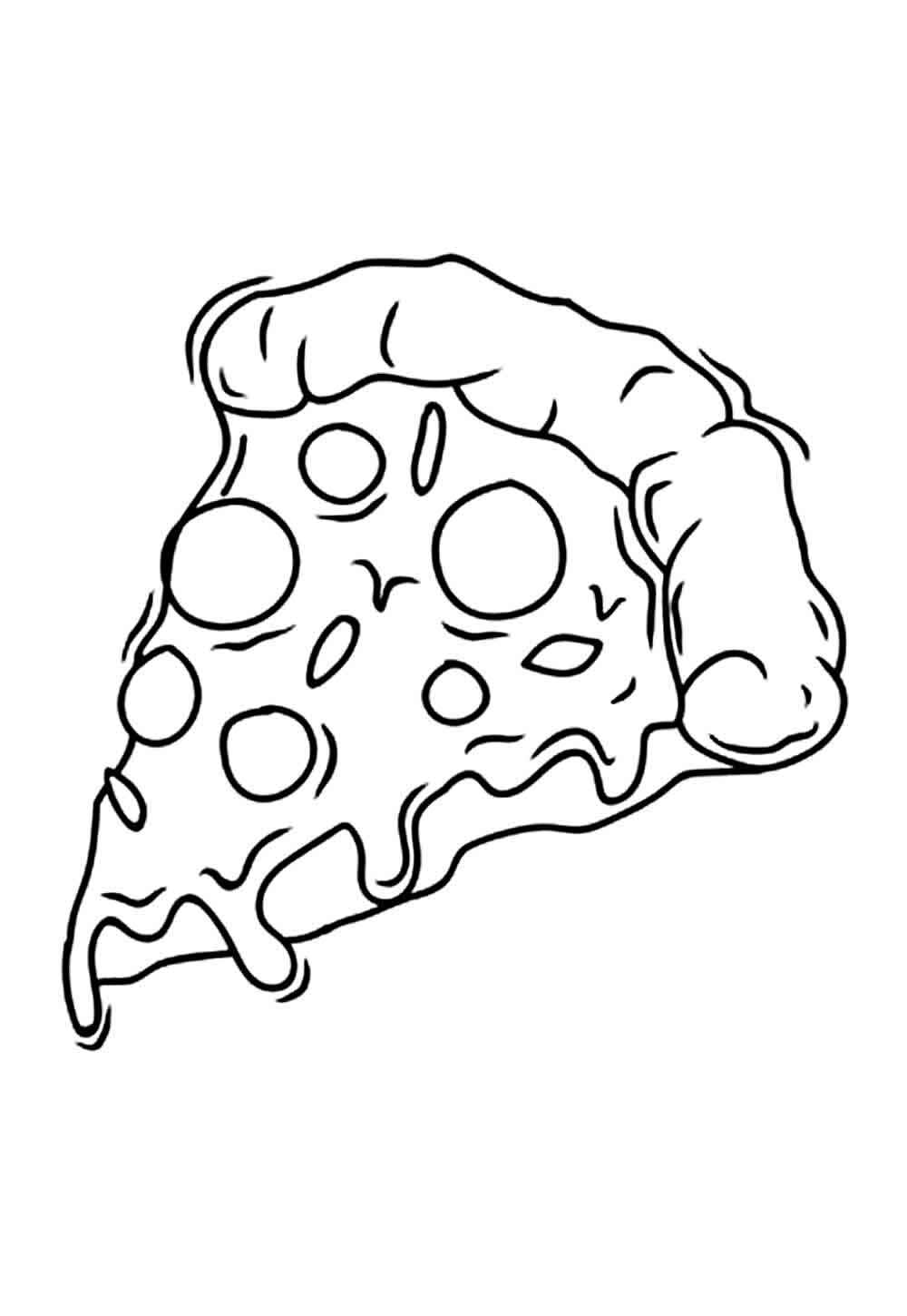 Desenho de Pizza Desenho Colorir Imprimir 12