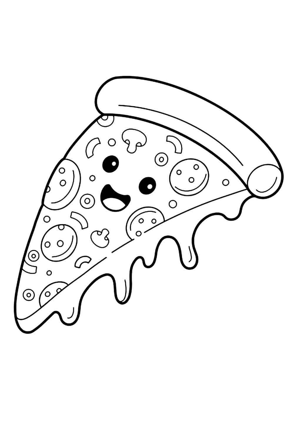 Desenho de Pizza Desenho Colorir Imprimir 14