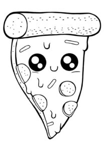 Desenho de Pizza Desenho Colorir Imprimir 16