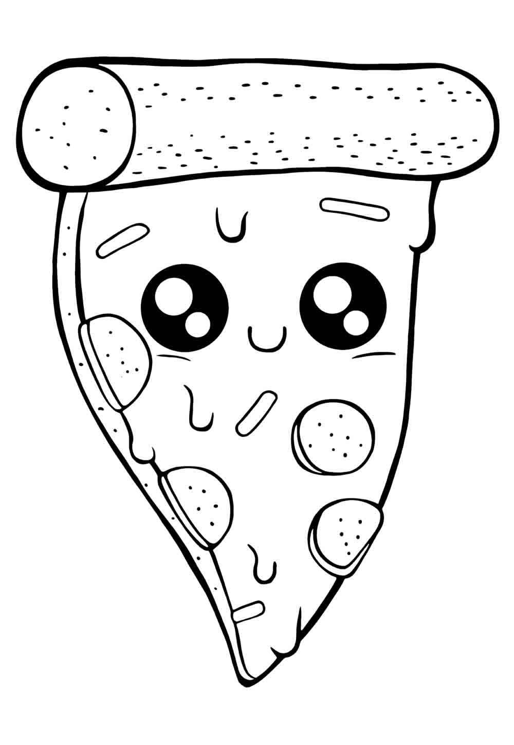Desenho de Pizza Desenho Colorir Imprimir 16