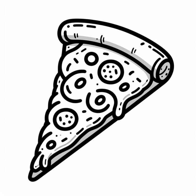 Desenho de Pizza Desenho Colorir Imprimir 17