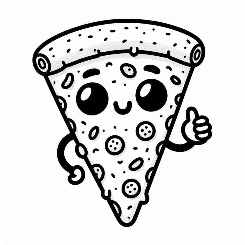 Desenho de Pizza Desenho Colorir Imprimir 19