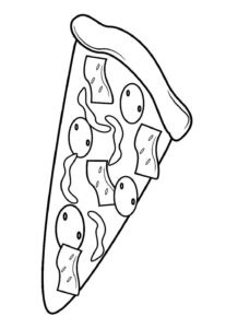 Desenho de Pizza Desenho Colorir Imprimir 23