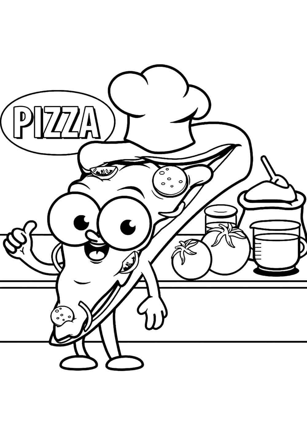 Desenho de Pizza Desenho Colorir Imprimir 25