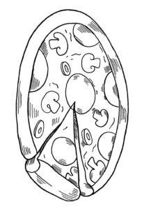 Desenho de Pizza Desenho Colorir Imprimir 29