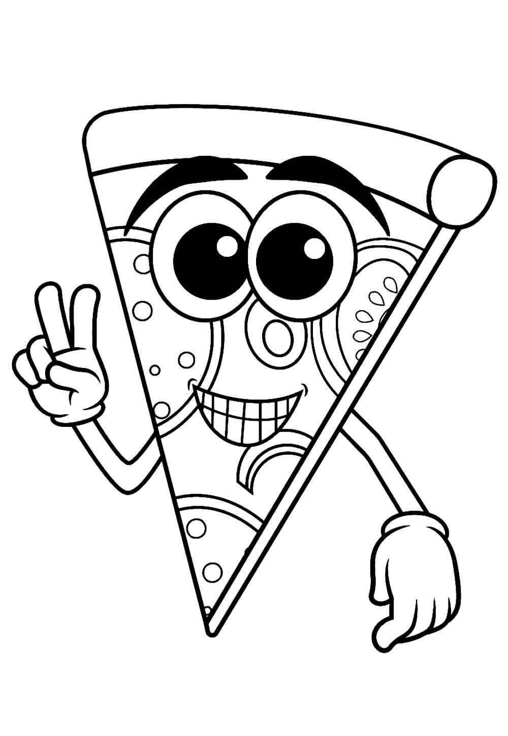 Desenho de Pizza Desenho Colorir Imprimir 31