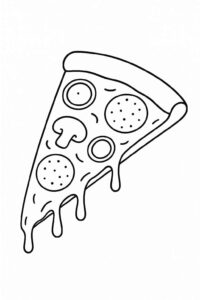 Desenho de Pizza Desenho Colorir Imprimir 34