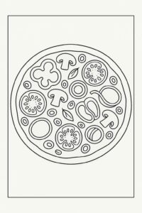 Desenho de Pizza Desenho Colorir Imprimir 35