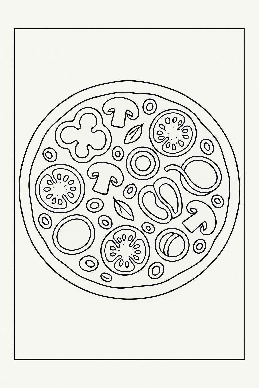 Desenho de Pizza Desenho Colorir Imprimir 35