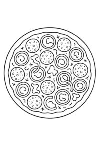 Desenho de Pizza Desenho Colorir Imprimir 37