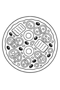Desenho de Pizza Desenho Colorir Imprimir 39