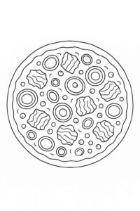 Desenho de Pizza Desenho Colorir Imprimir 41