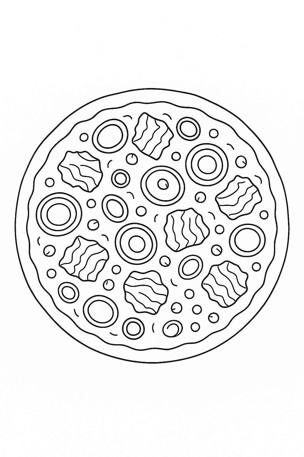 Desenho de Pizza Desenho Colorir Imprimir 41