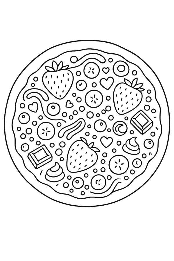 Desenho de Pizza Desenho Colorir Imprimir 43