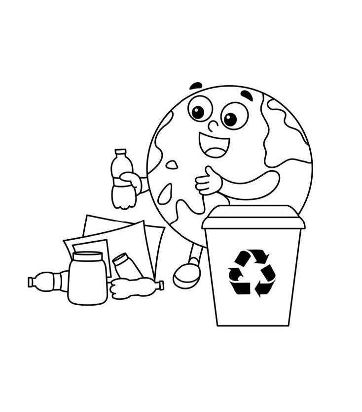 Desenho de Planeta Terra Desenho Colorir Imprimir 03