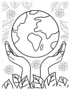 Desenho de Planeta Terra Desenho Colorir Imprimir 09