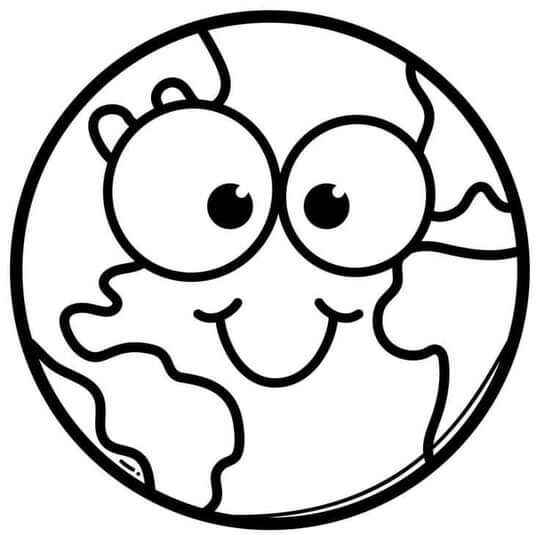 Desenho de Planeta Terra Desenho Colorir Imprimir 10