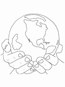 Desenho de Planeta Terra Desenho Colorir Imprimir 11