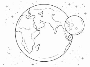 Desenho de Planeta Terra Desenho Colorir Imprimir 12