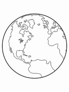 Desenho de Planeta Terra Desenho Colorir Imprimir 19