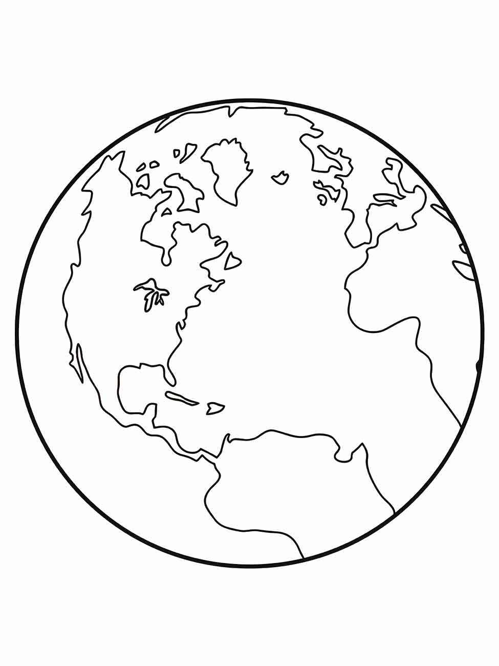 Desenho de Planeta Terra Desenho Colorir Imprimir 19